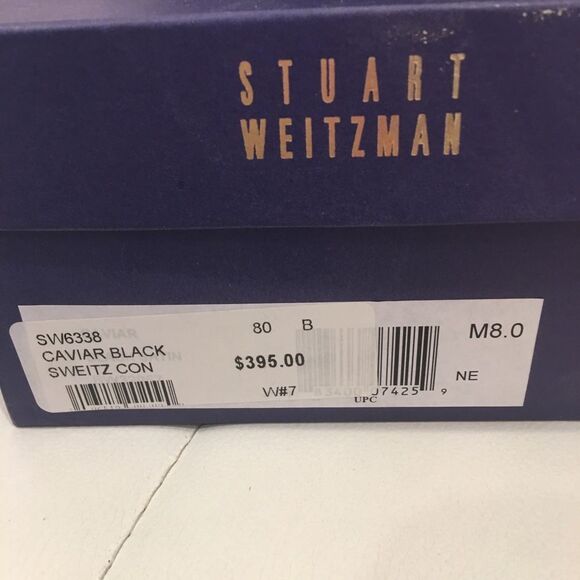 Stuart Weitzman Caviar Black Swarovski Heels - Picture 8 of 8